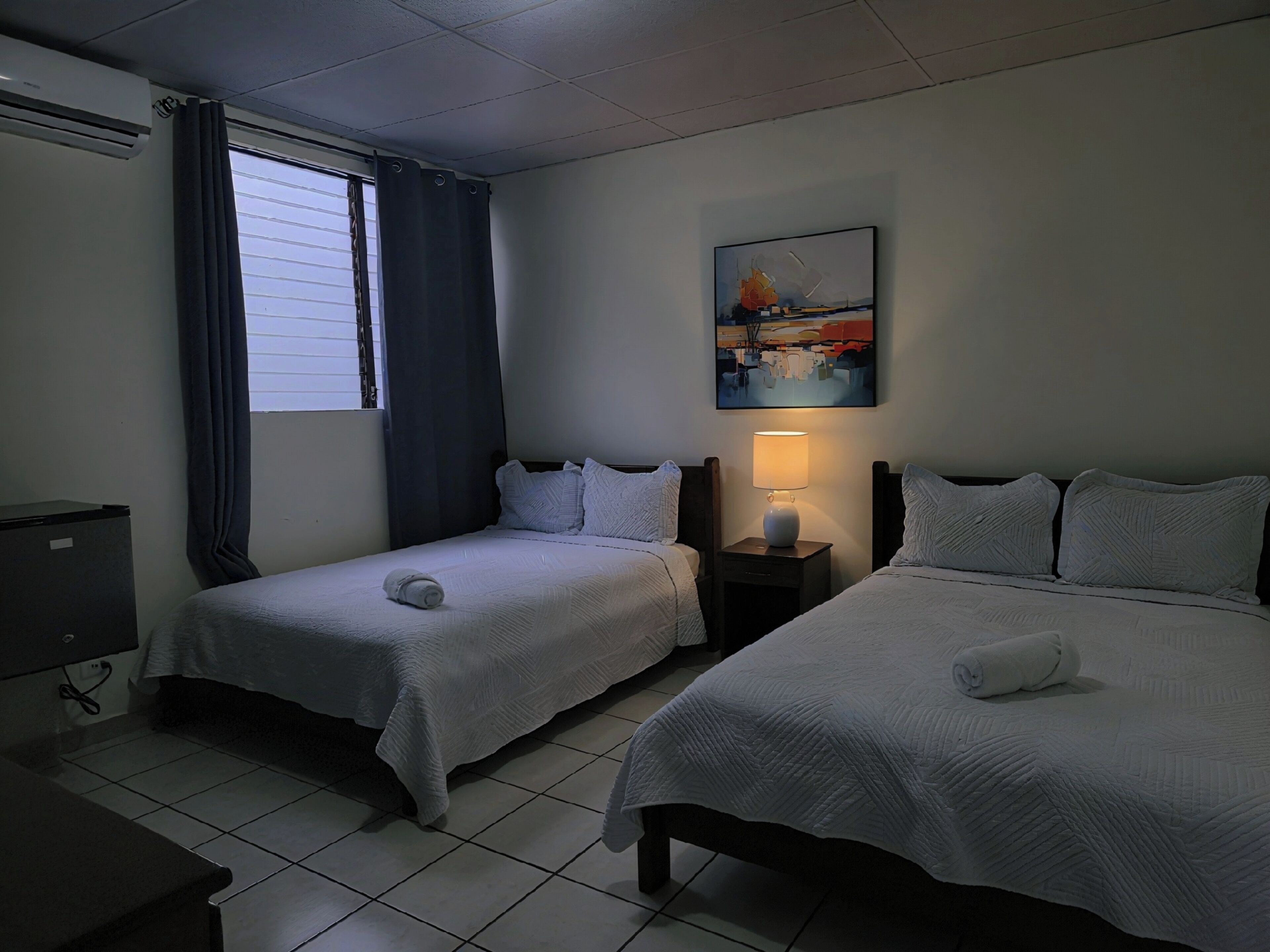 Double Room with Two Double Beds | Individually decorated, desk, laptop workspace, free WiFi