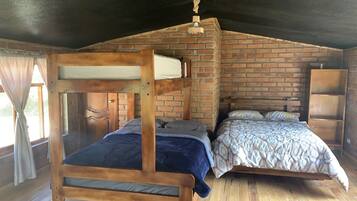 Family Cabin, Multiple Beds, Balcony, River View | 1 bedroom, down duvets, desk, laptop workspace