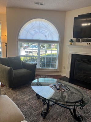 Smart-TV, Kamin, Bücher