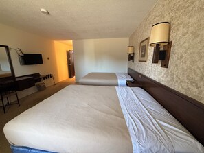 Room, 2 Double Beds, Non Smoking | In-room safe, desk, iron/ironing board, free WiFi