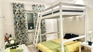 1 室のベッドルーム、WiFi、ベッドシーツ