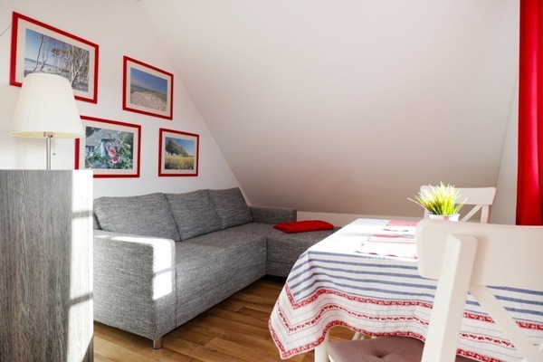 Hühnergott - Blick auf den Wohn-/ Essbereich