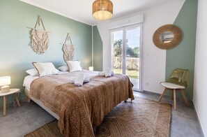 2 dormitorios, tabla de planchar con plancha, wifi y ropa de cama