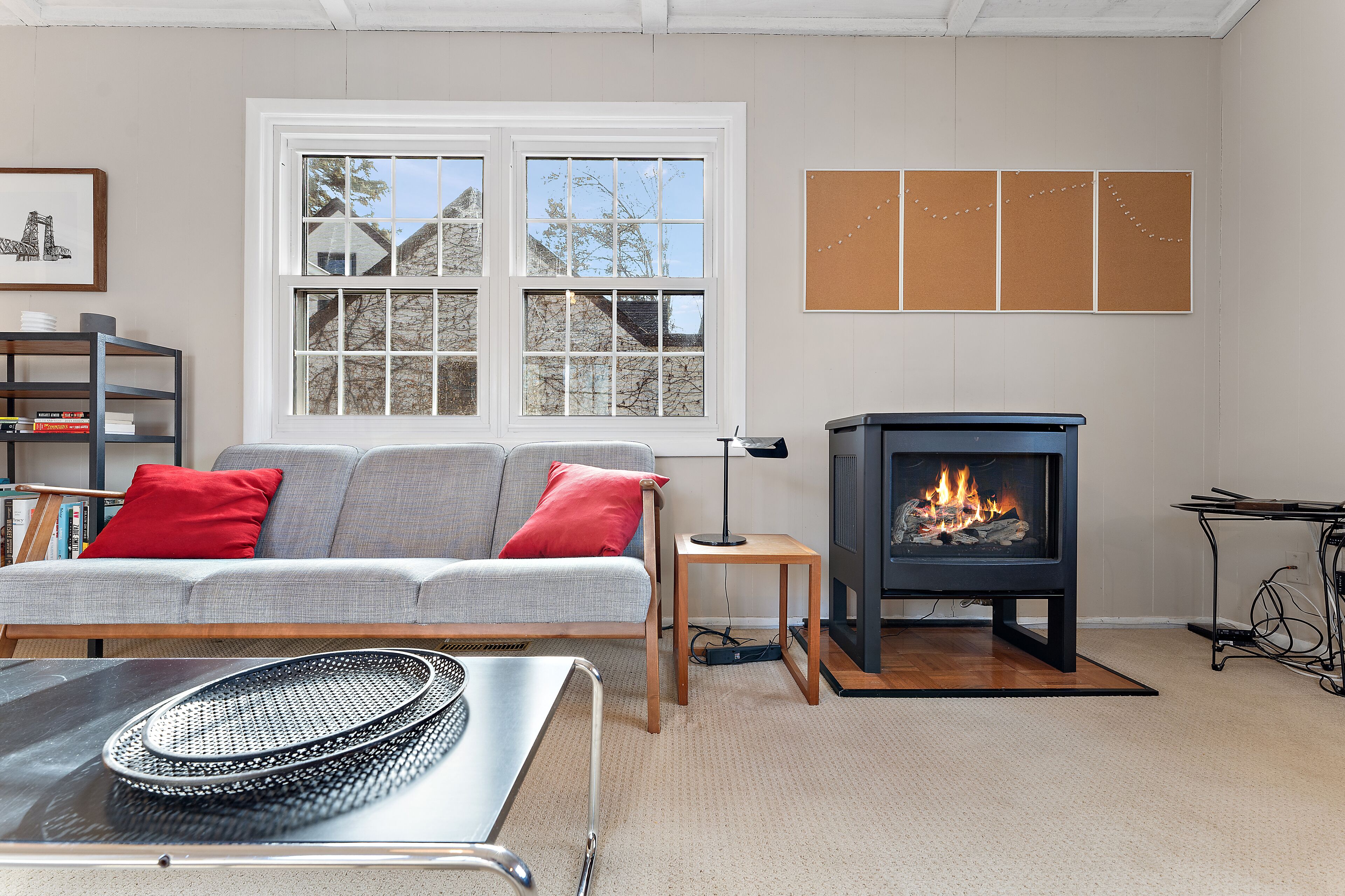 Designer 4B home w/ office, fenced-in yard, & gas fireplace