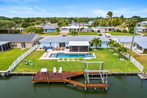 Exterior - Waterfront Cocoa Beach Retreat Near Beach, Downtown with Heated Pool & Dock (Cocoa Beach)