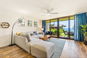 Smart TV - Paradise Found! Chic & Modern South Shore Condo w/ Ocean Views, Walk to Beach (Koloa)