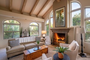 Smart TV, fireplace, printers