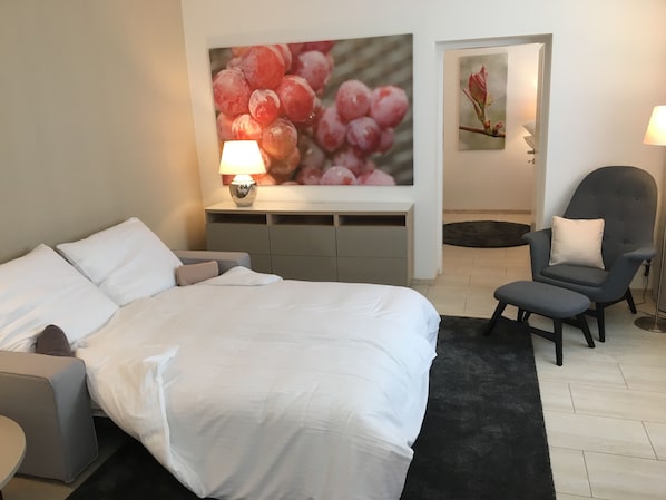 1 chambre, fer et planche à repasser, Wi-Fi, draps fournis