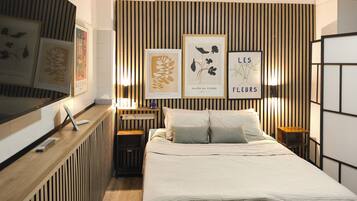 1 bedroom, iron/ironing board, travel crib, free WiFi