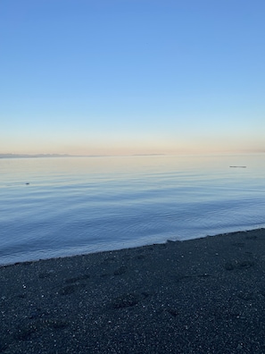 Playa en los alrededores, camastros y toallas de playa