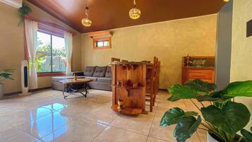 Luxury Villa, 2 Bedrooms | Living area | 55-inch Smart TV with digital channels