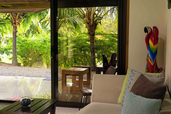 Family Villa, 1 Bedroom | Living area | 55-inch Smart TV with digital channels