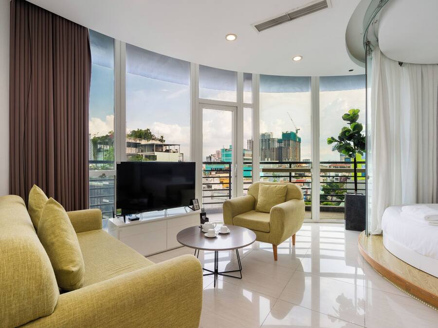 Apartament Deluxe, 2 dormitoris, cuina, vistes a la ciutat | Vista des de l'habitació