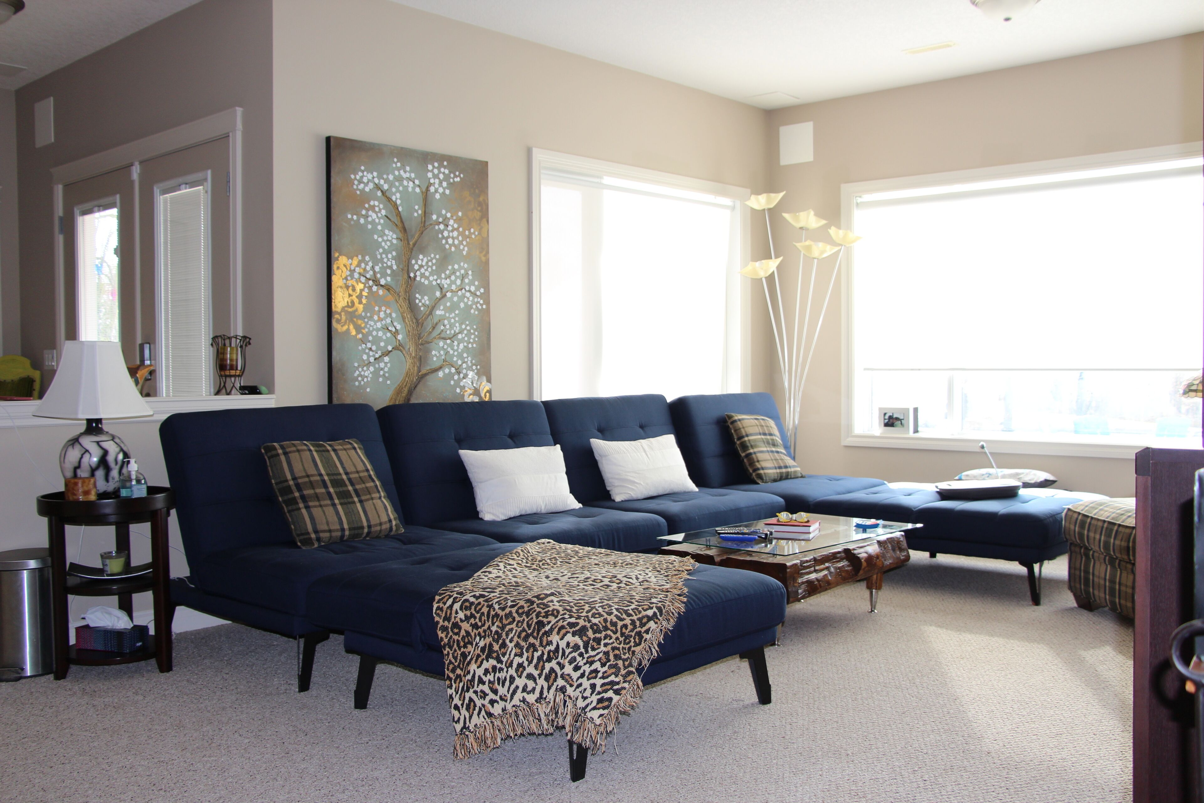 Smart-TV, Kamin, DVD-Player, Bücher