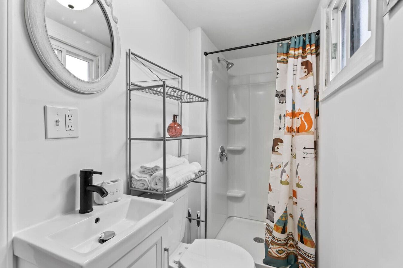 Hair dryer, towels