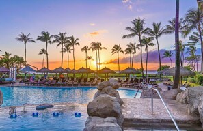 Outdoor pool, a heated pool