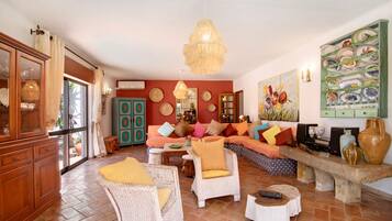 TV, fireplace, video games, DVD player