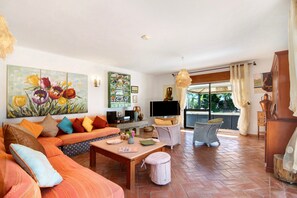 Televisión, chimenea, videojuegos, reproductor de DVD