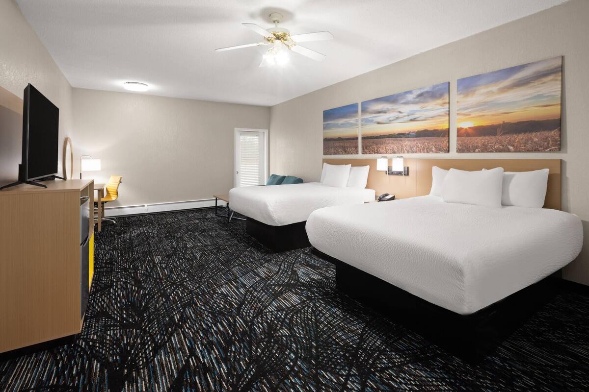 Room, 2 Queen Beds, Non Smoking | Blackout curtains, free WiFi, bed sheets
