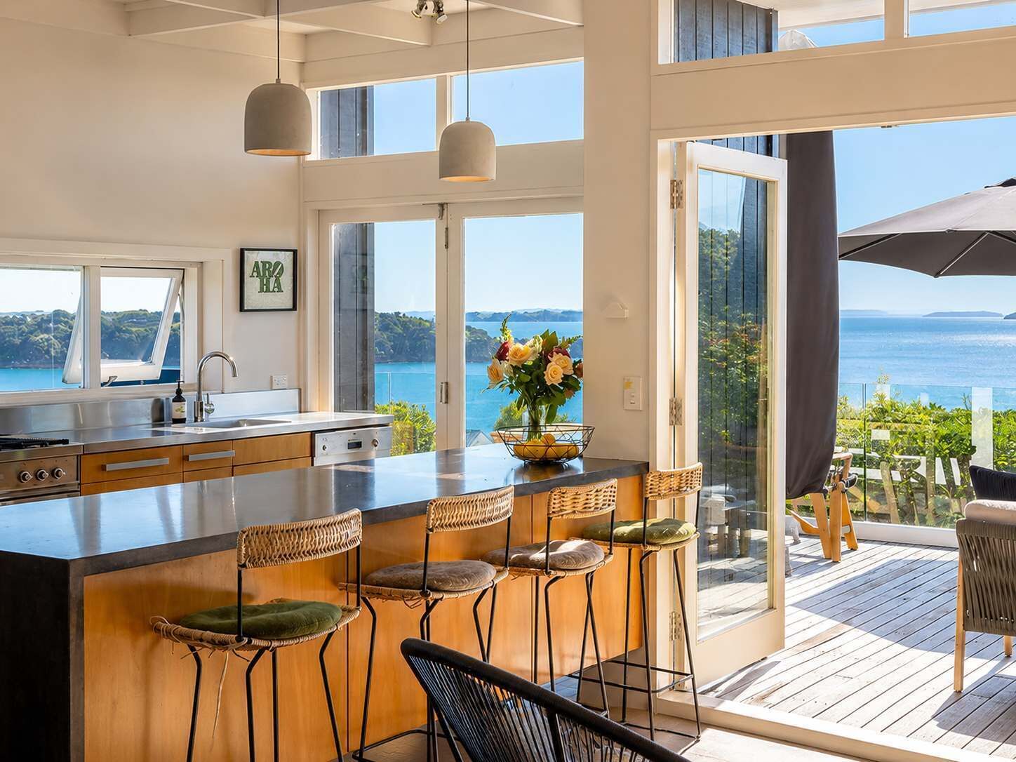 Open plan living and dining