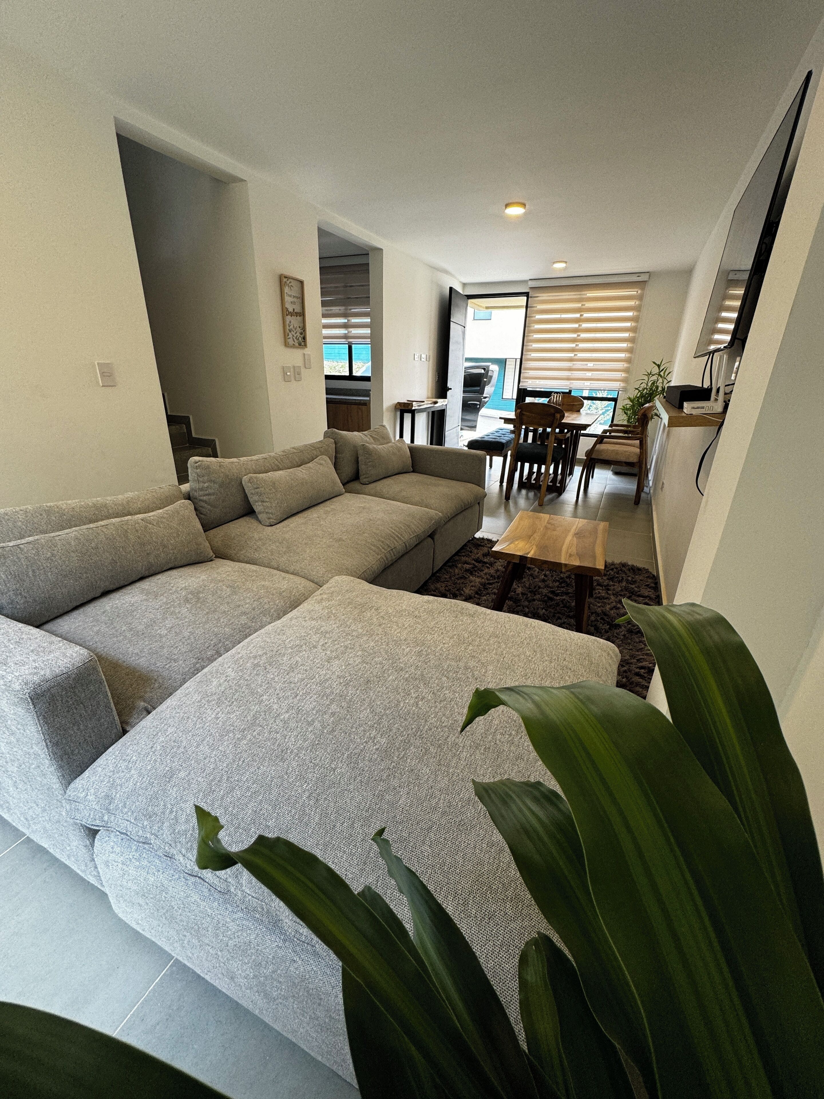 Una Smart TV, un reproductor estéreo