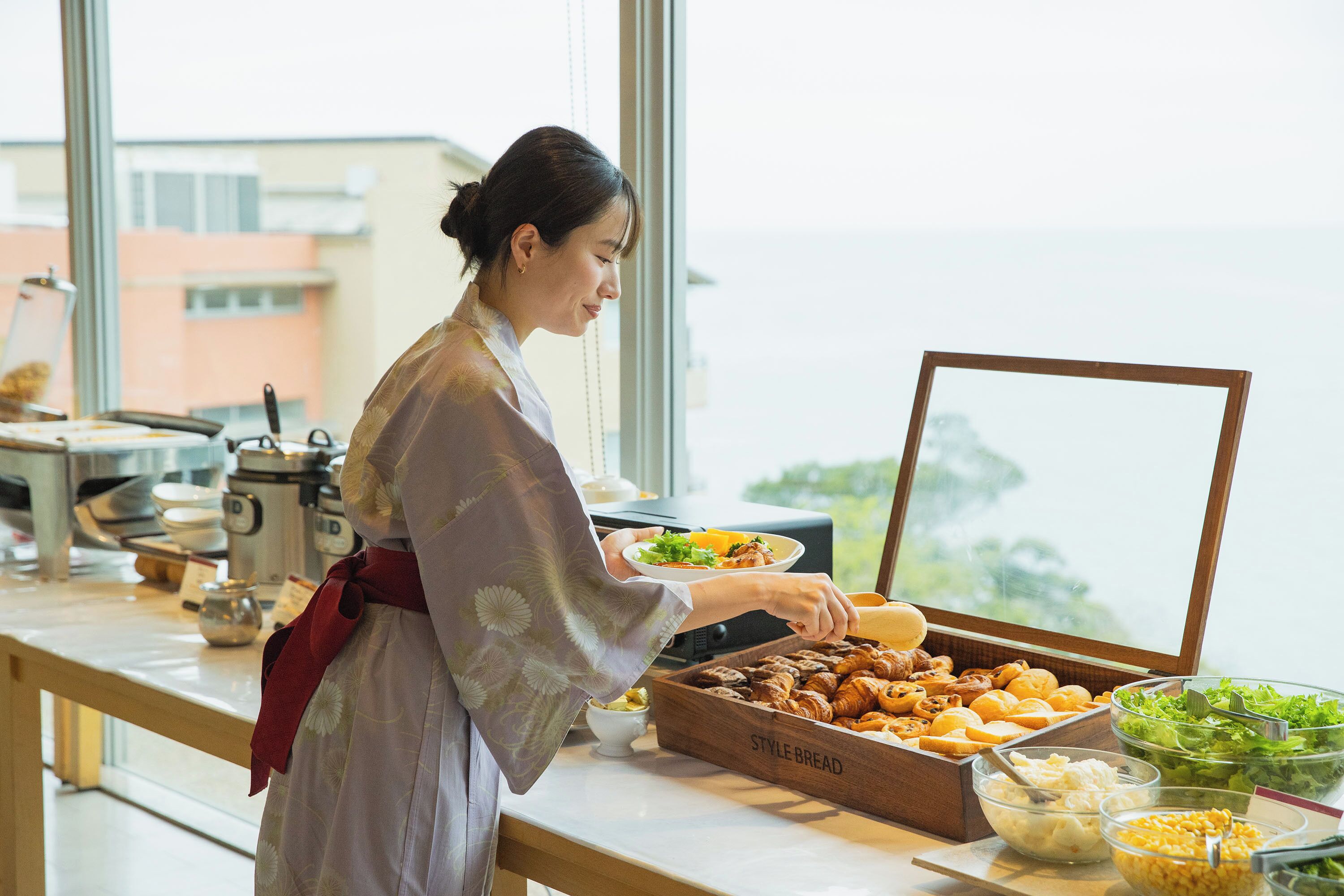 朝食ビュッフェ