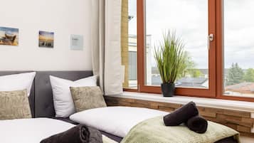1 Schlafzimmer, Reisekinderbett, kostenloses WLAN, Bettwäsche