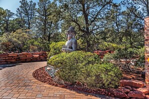 Exterior detail - Eagle Dancer, The Sanctuary. As seen in Condé Nast (Sedona)