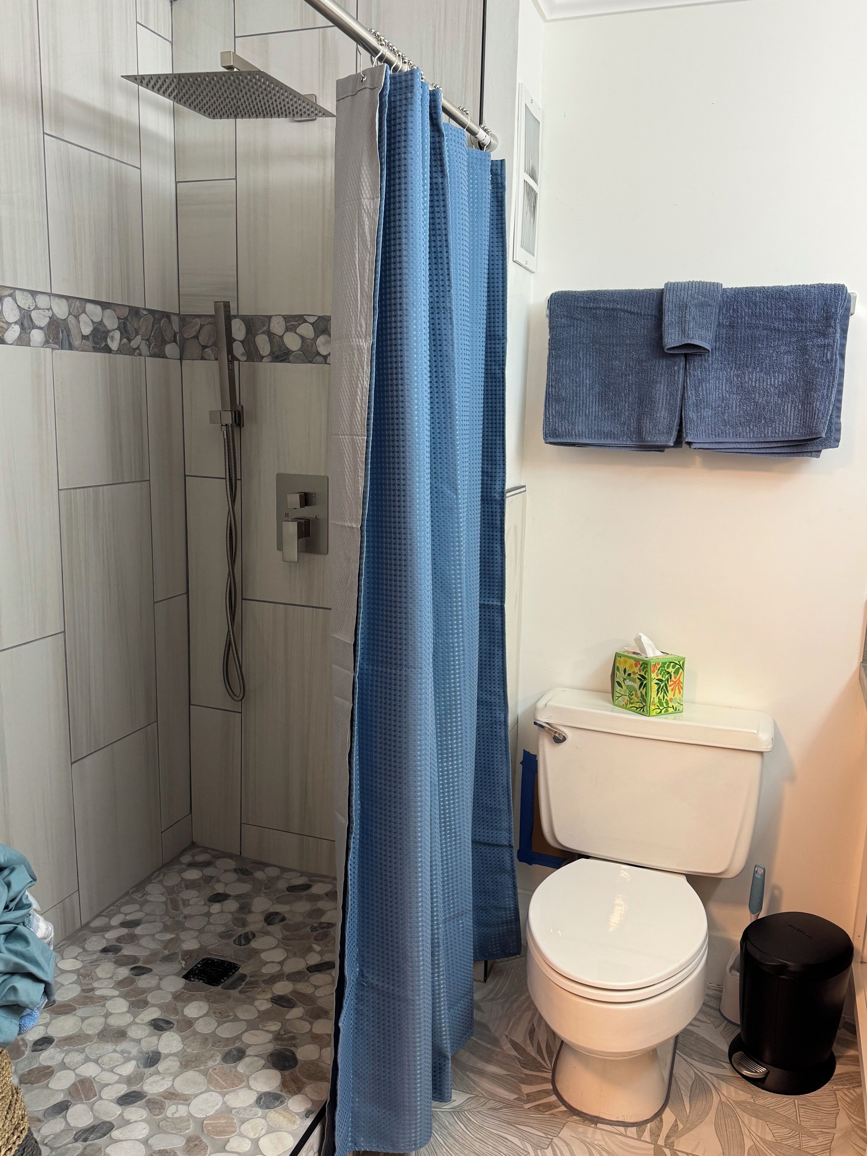 Towels, soap, toilet paper