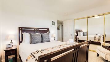 2 bedrooms, iron/ironing board, travel crib, free WiFi