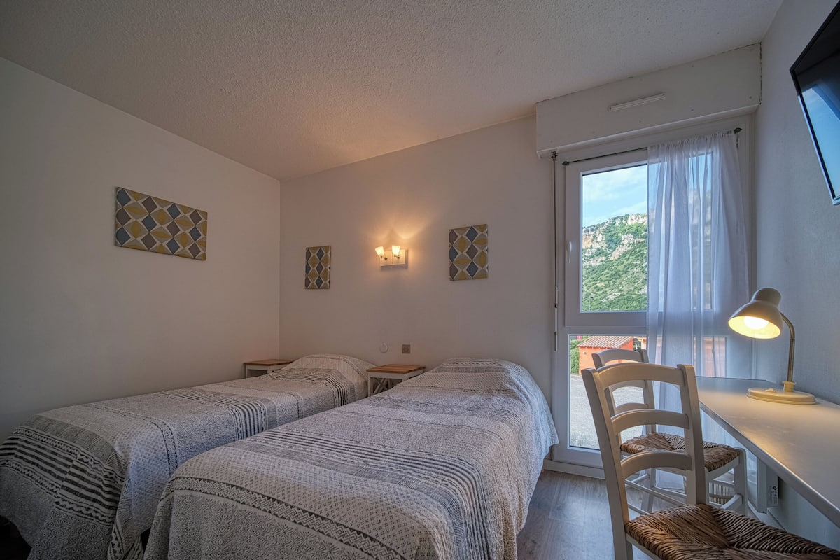 Habitación con 2 camas individuales | Insonorización y wifi gratis