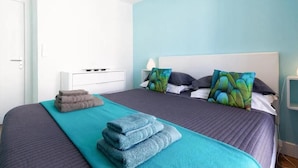 2 slaapkamers, een strijkplank/strijkijzer, wifi, beddengoed