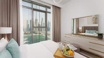 Exclusive-Apartment, 3 Schlafzimmer, Meerblick | 3 Schlafzimmer, Zimmersafe, Verdunkelungsvorhänge, Bügeleisen/Bügelbrett