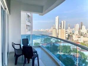 Apartment | 2 bedrooms, Internet - w Spectacular 2BR w Ocean View n AC in CTG (Cartagena)