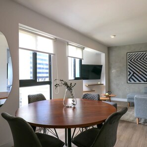 Leilighet | 1 soverom, skrivebord, strykejern/-brett og internett