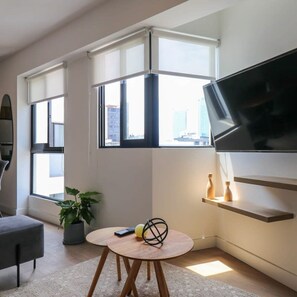 Leilighet | 1 soverom, skrivebord, strykejern/-brett og internett