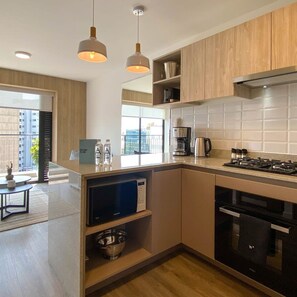 1 bedroom, iron/ironing board, Internet - w Comfortable 1BR w Modern Balcony in San Isidro (Lima)