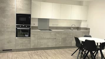 Apartment | Private kitchen | Fridge, microwave, oven, stovetop