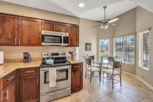 Microwave, oven, stovetop, dishwasher