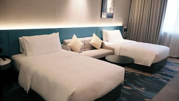 Premium bedding, down duvets, memory-foam beds, in-room safe