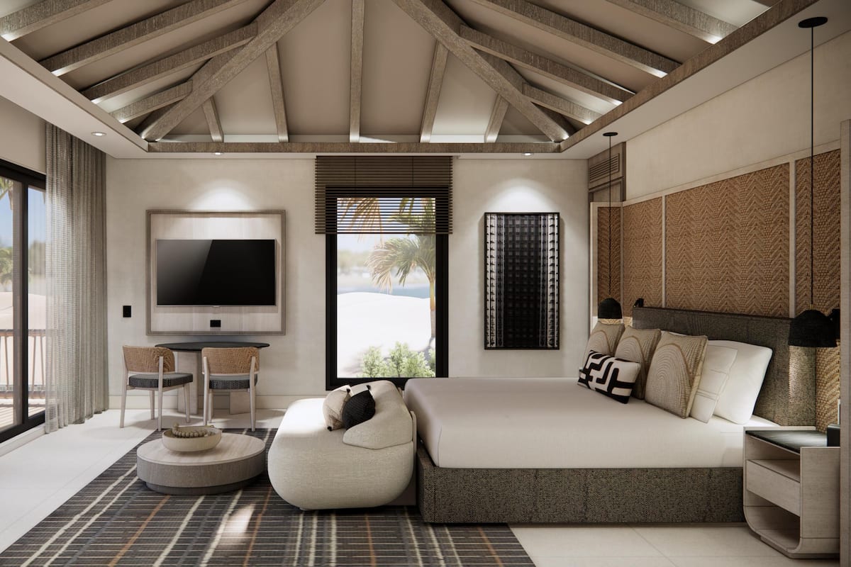 Suite, 1 Bedroom, Oceanfront (Club Azure, Bungalow, King) | Premium bedding, free minibar, in-room safe, desk