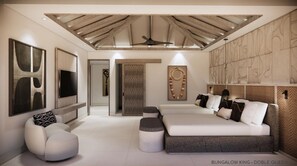 Bungalow, 2 Queen Beds, Oceanfront (Club Azure) | Premium bedding, free minibar, in-room safe, desk - Zemi Miches Punta Cana All-Inclusive Resort, Curio by Hilton (Miches)