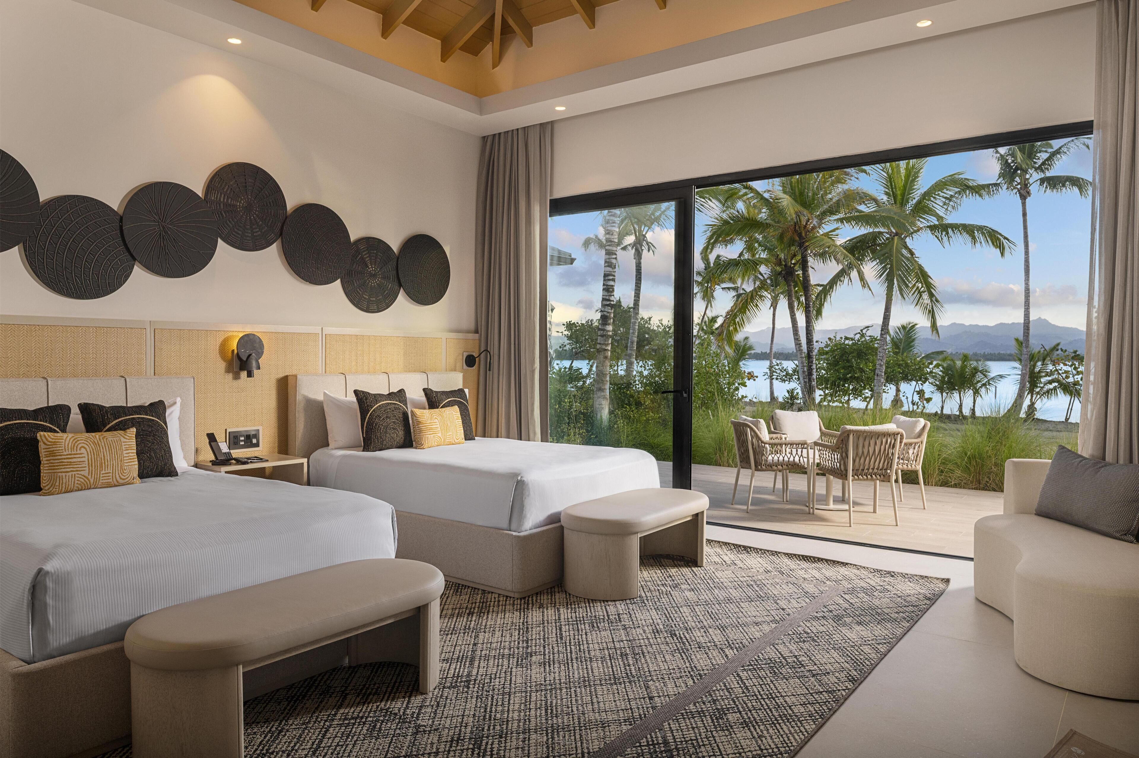 Bungalou, 2 llits de matrimoni, primera línia de mar (Club Azure) | Roba de llit d'alta qualitat i minibar gratuït 