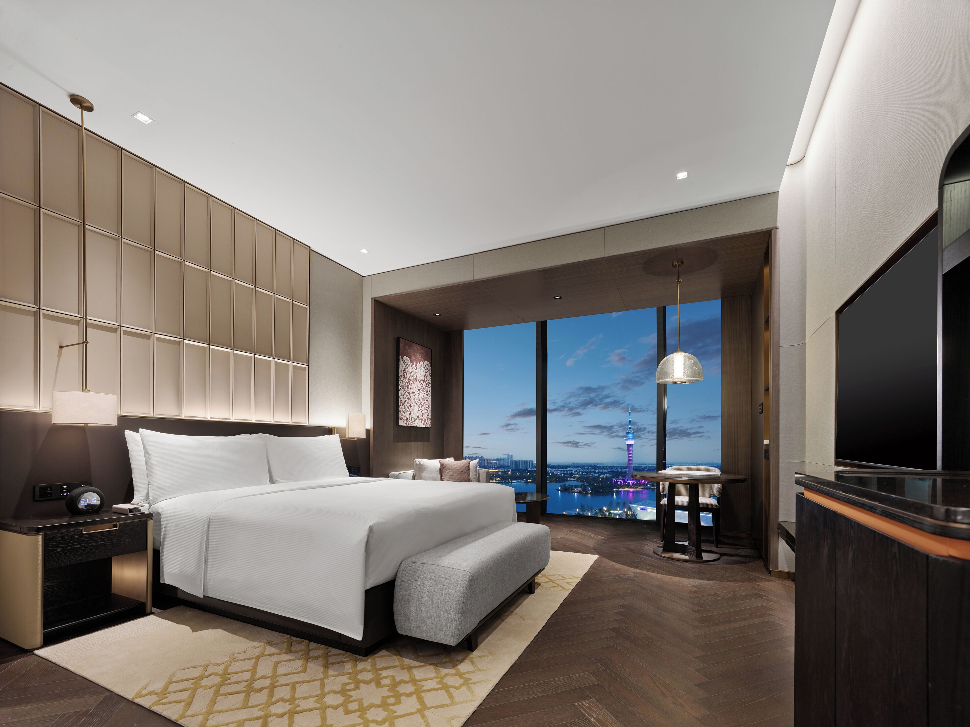 Premium bedding, down comforters, minibar, in-room safe