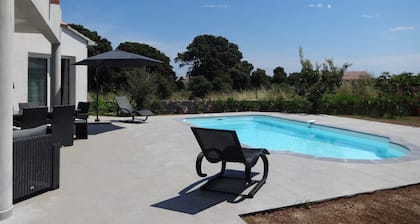 NEW VILLA PRIVATE POOL.900M PLAGE.6PERS.TT COMFORT