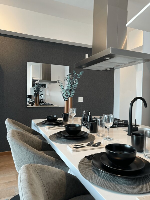 Dining room - Loft Exclusivo 1hab Elegancia en RomaNte (Mexico City)