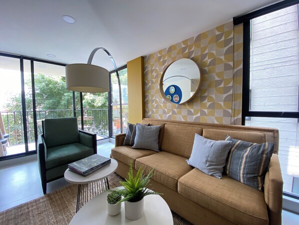 Apartamento empresarial | Área de estar