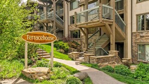 A multi-story building with a sign reading "Terracehouse." - Terracehouse 52 (Snowmass Village)