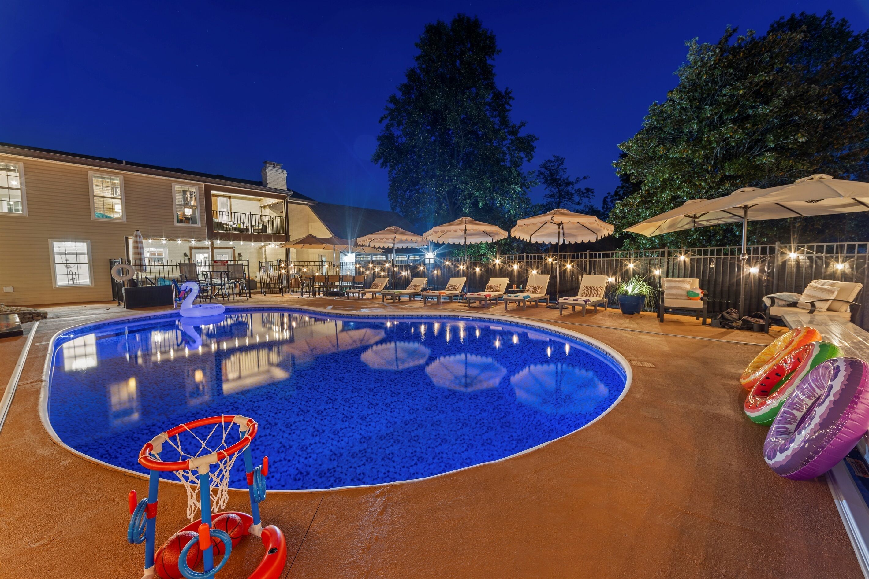 Et oppvarmet basseng