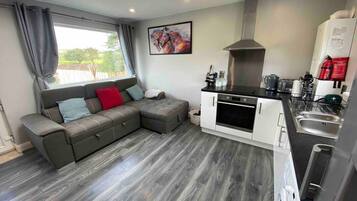 Fridge, microwave, oven, toaster